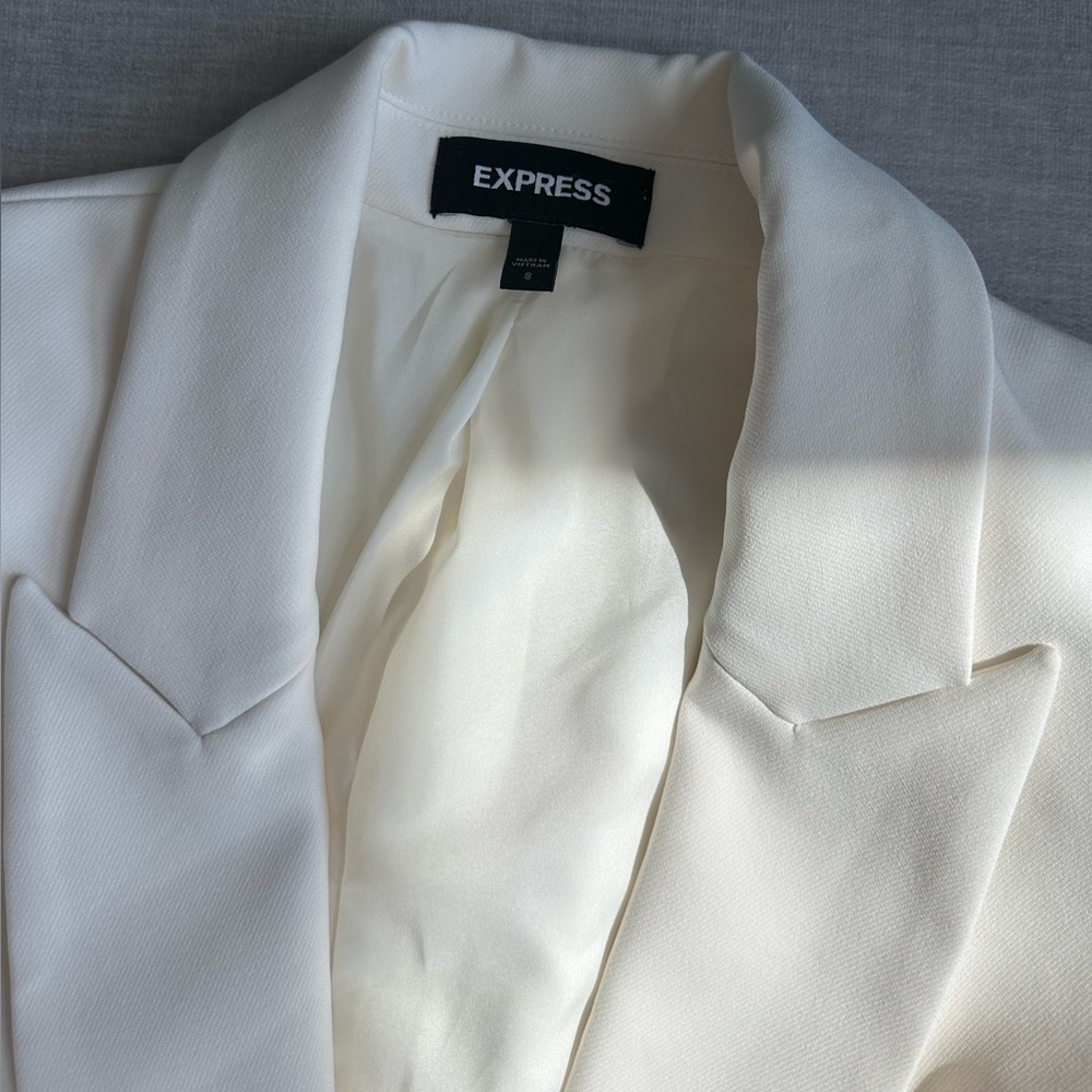 Express Ivory One Button Blazer - image 3